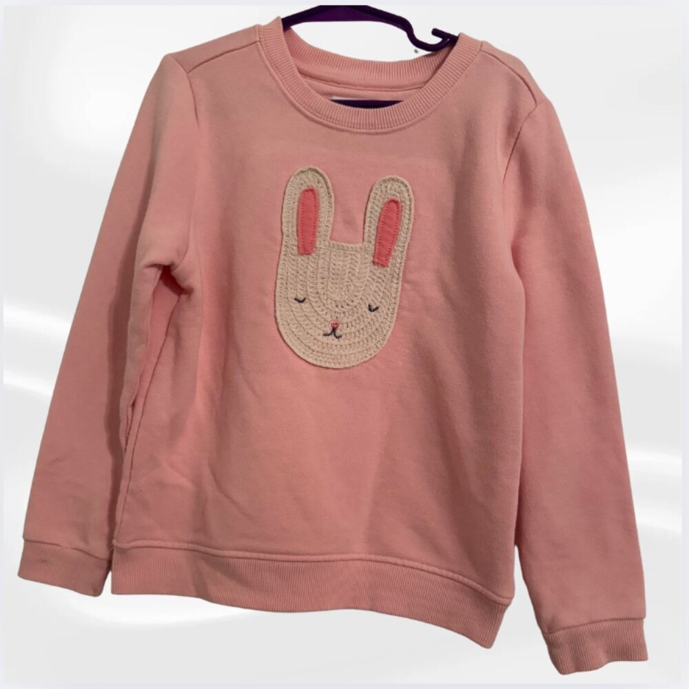 Adventure wear Girls Pink Bunny Sweater | Size 6X Pullover Sweatshirt